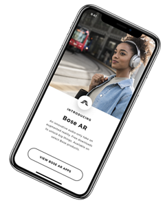 Smartphone displaying the Bose AR screen