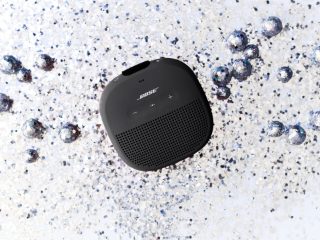 Enceinte Bluetooth SoundLink Micro entourée de paillettes