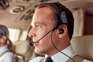 Pilot wearing the ProFlight Series 2 Aviation Headset