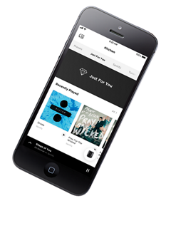 Smartphone con la aplicación Bose Music
