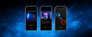 3 different Star Wars app screens