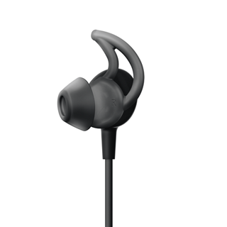 Right earbud showing the StayHear+ tip of the Bose Hearphones
