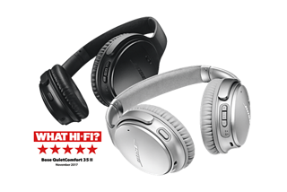 Black and silver QuietComfort 35 headphones