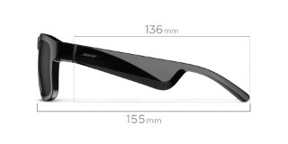Side view of Bose Frames Tenor with dimensions