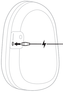 Connexion du câble USB sur le port USB-C de l’étui de recharge