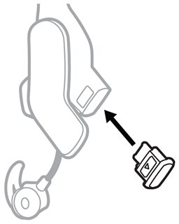 Inserting the terminator cover into the left-hand socket