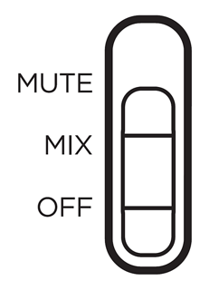 Bluetooth priority switch shown in the OFF position