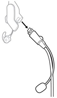 Pulling the microphone assembly from the left-hand socket