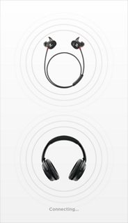 Pantalla del teléfono inteligente que muestra los productos que se conectan para utilizar Music Share.