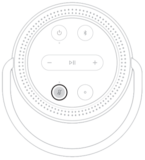 Pulsante di disattivazione del microfono di Bose Portable Home Speaker