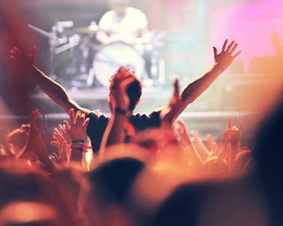 Band performing at a concert