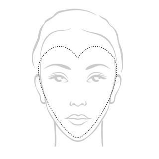 Outline of a heart-shaped face