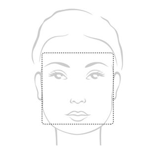 Outline of a square-shaped face