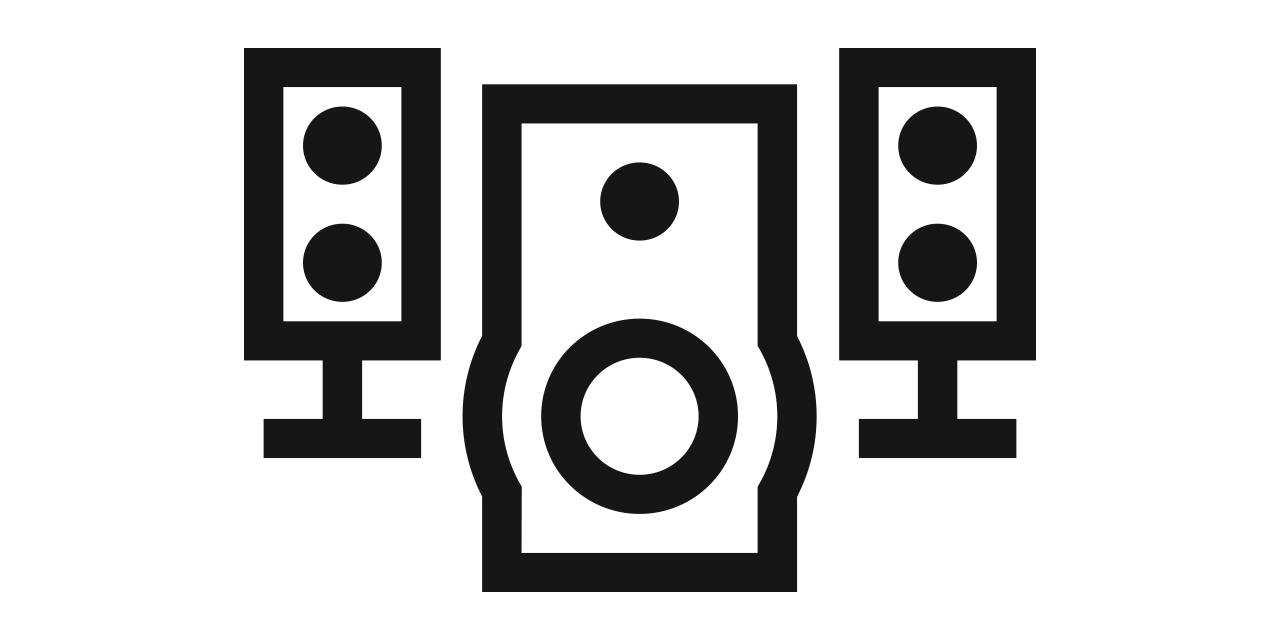 Ikona modułu basowego i głośników