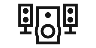 Bass module and speakers icon