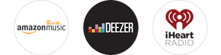 Amazon music, Deezer, iHeart radio