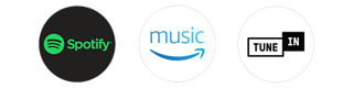 Spotify、Amazon Music、TuneIn