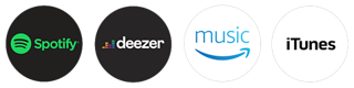 Spotify, Deezer, Amazon, iTunes