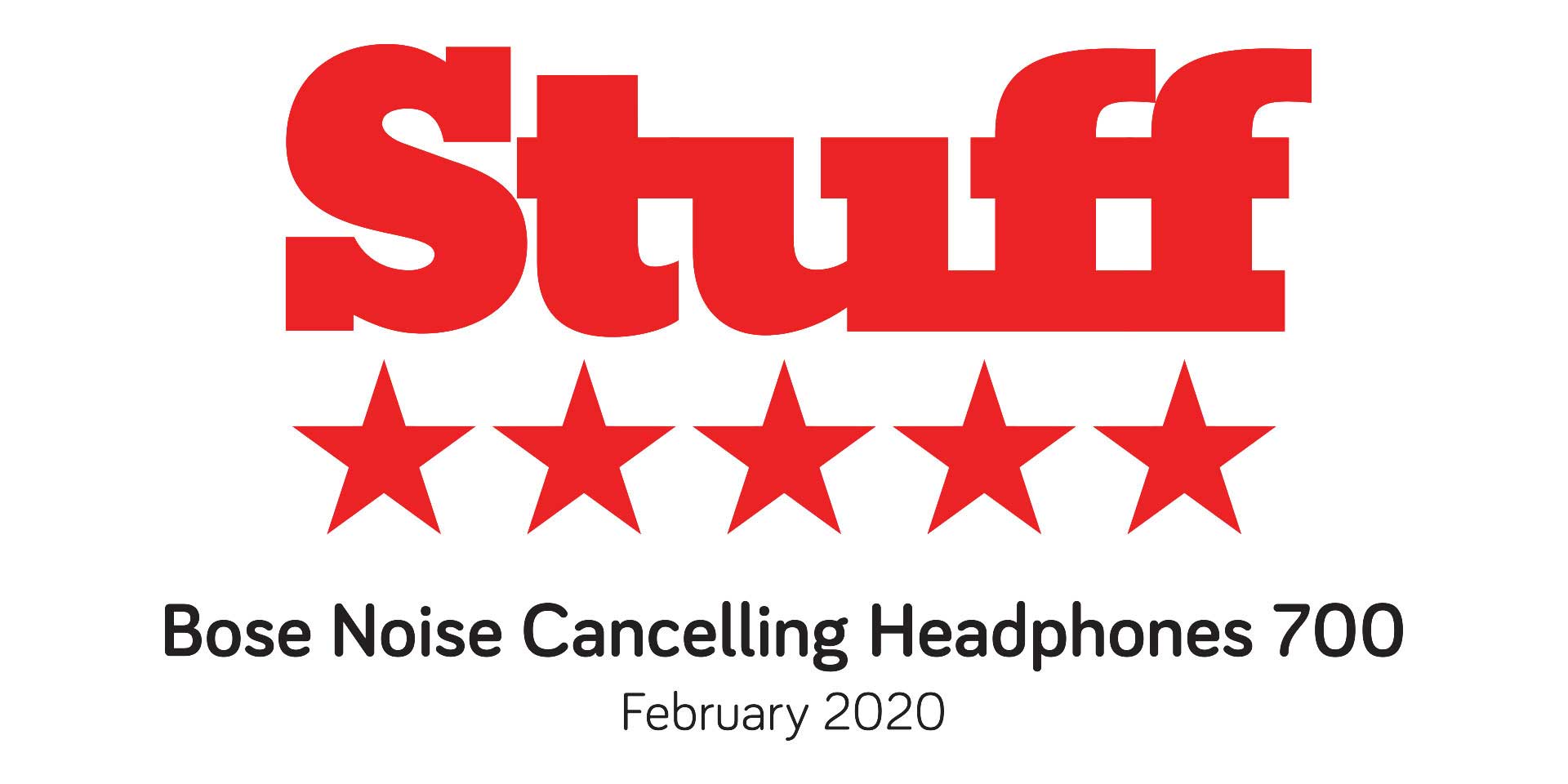 Stuff 5-star review for Bose Noise Cancelling Headphones 700 February 2020 logo