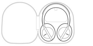 Casque Bose Noise Cancelling Headphones 700 plié dans l’étui de transport