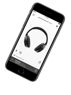 Aplicación Bose Connect mostrada en la pantalla de un smartphone