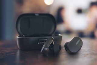 Triple Black Bose QuietComfort Earbuds and the charging case