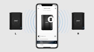 Bose Connect-app met de S1 Pro, weergegeven op een smartphone