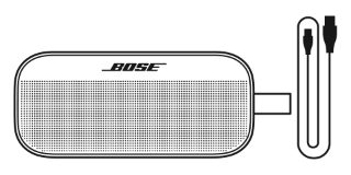 SoundLink Flex Bluetooth speaker and USB-C to USB-A charging cable