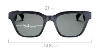 Bose Frames Alto M/L dimensions front view