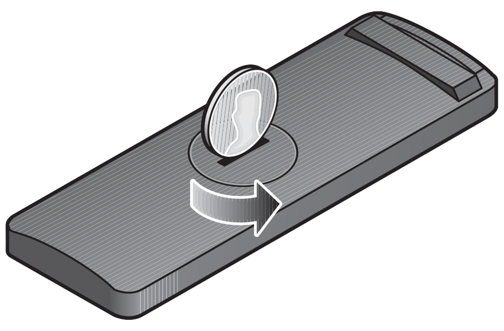 Austauschen der Fernbedienungsbatterie