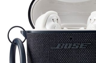 Close up of the QuietComfort Earbuds II Fabric Case Cover with the case open