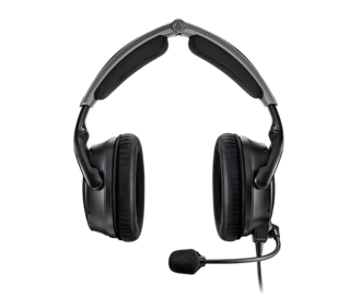 Bose A30 Aviation Headset met microfoon die vanaf de linkerkant naar voren steekt