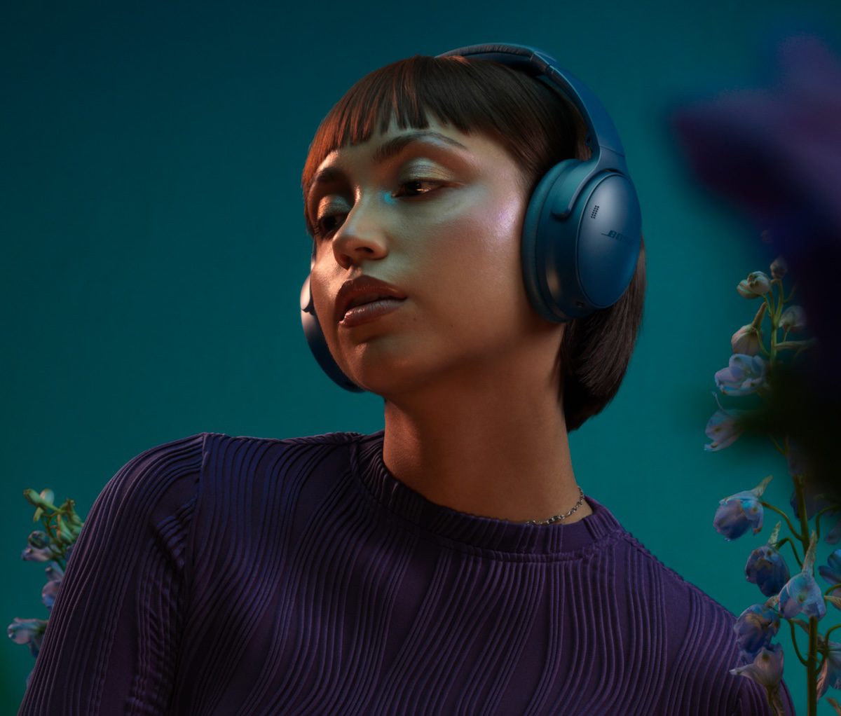 ヘッドホン BOSE QuietComfort Headphones Blue Dusk Bose QuietComfort Headphones, Bluetooth Over Ear Noise