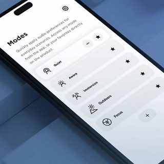 智慧型手機上顯示模式功能的 Bose APP。